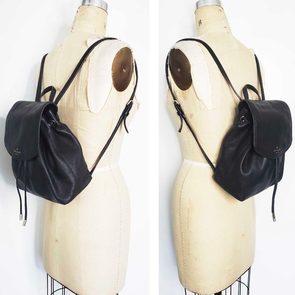 Kate Spade Womens Sinch Medium Backpack Black Leather main image 6